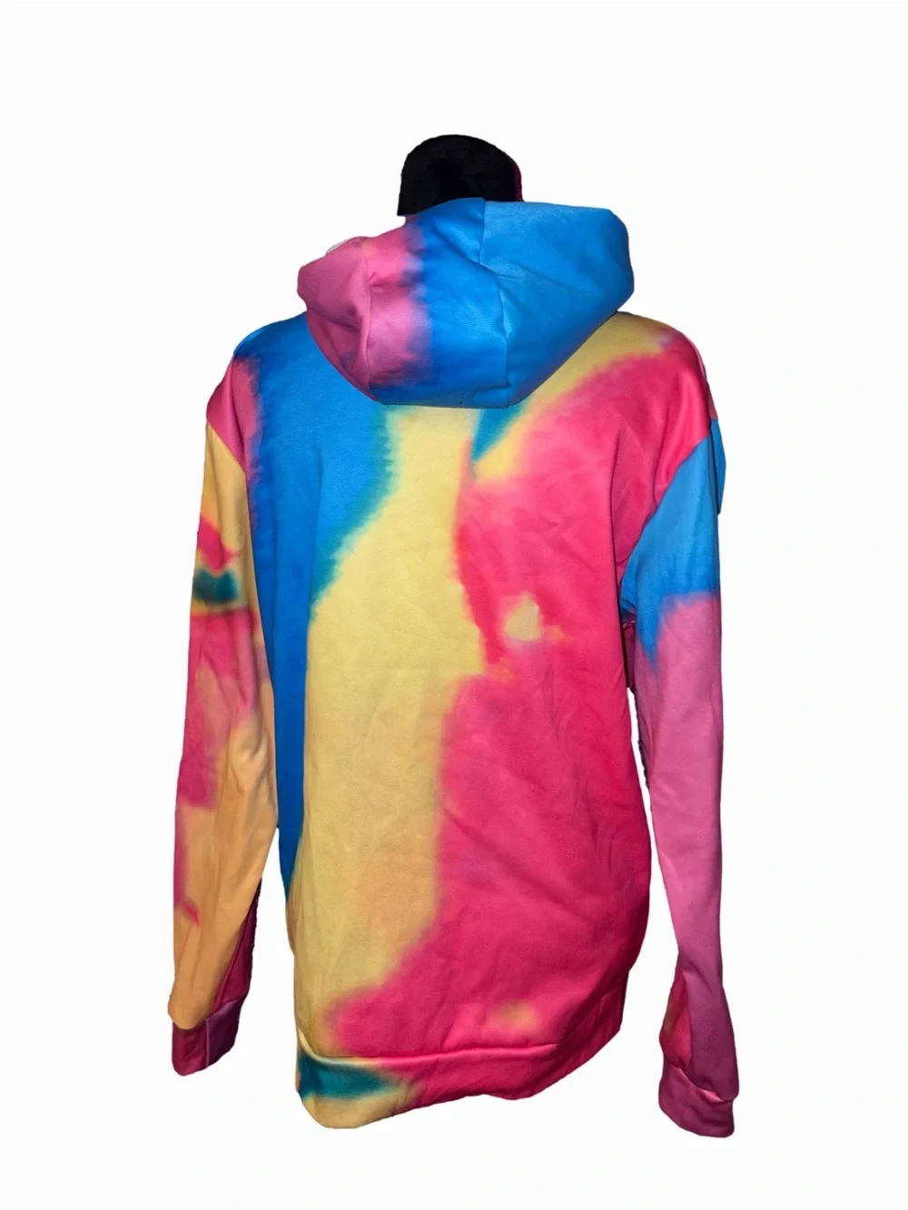 🆕💜 I Am Kenough Tie Dye Hoodie Pink Blue Yellow Pullover Kangaroo Pocket Size M - Picture 4 of 11